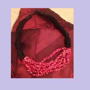 Red Stones Beads Necklace